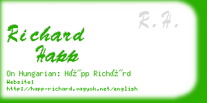 richard happ business card